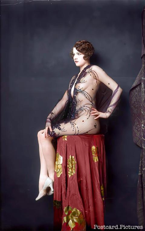 Jean Ackerman — Ziegfeld Girls — colorized