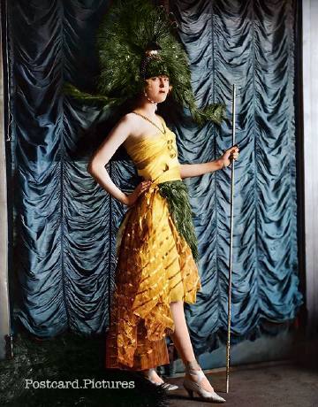 Peggy Hopkins Joyce — Ziegfeld Girls — colorized